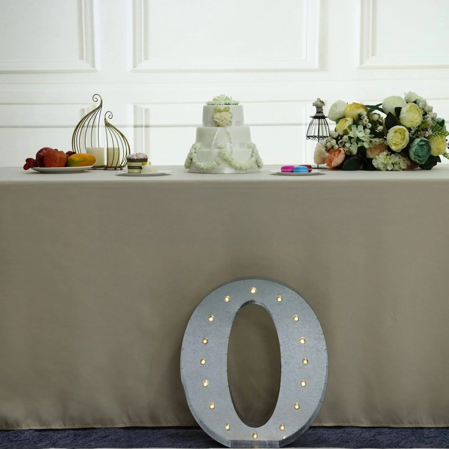 Silver Marquee Number Warm White LED Lighted Sign - Image 6