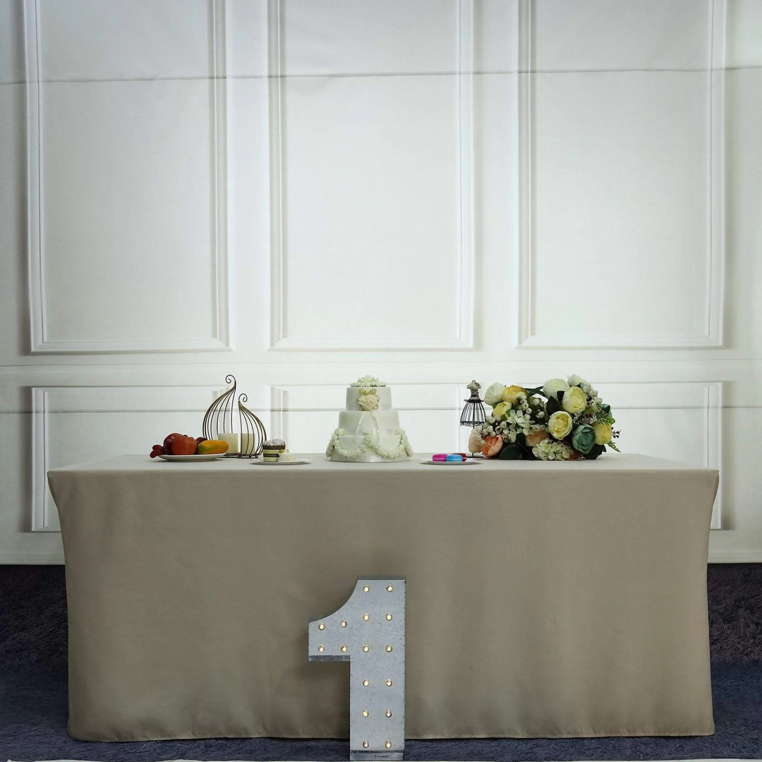 Silver Marquee Number Warm White LED Lighted Sign - Image 11