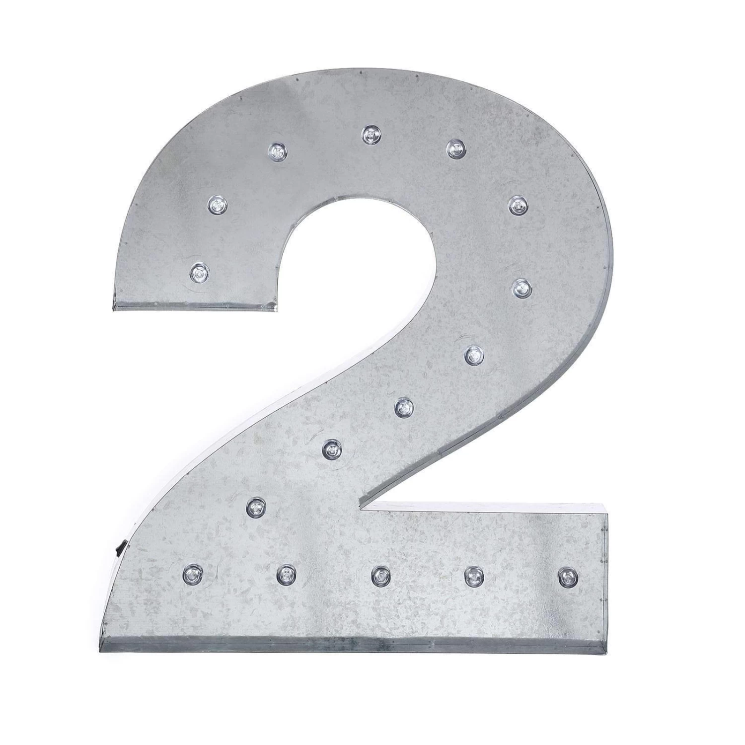 Silver Marquee Number Warm White LED Lighted Sign - Image 18