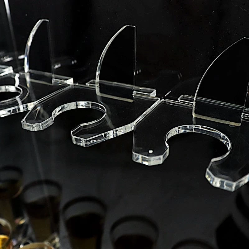 5 Feet Clear 5-Tier Acrylic Wine Glass Rack Champagne Flute Holder Stand - Image 6
