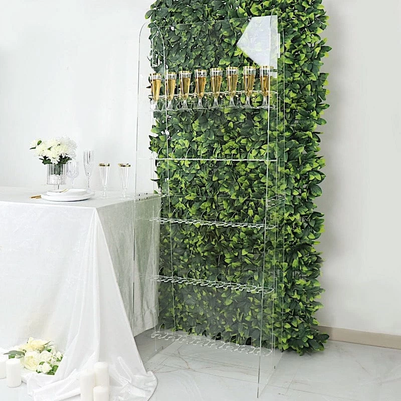 5 Feet Clear 5-Tier Acrylic Wine Glass Rack Champagne Flute Holder Stand - Image 3
