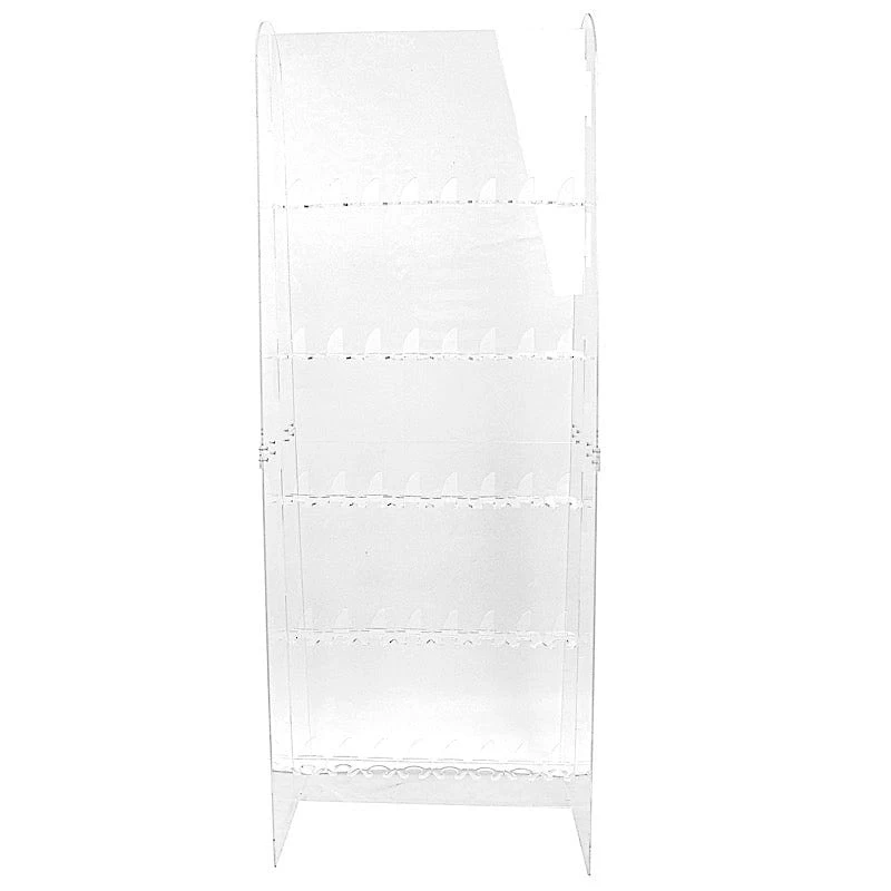 5 Feet Clear 5-Tier Acrylic Wine Glass Rack Champagne Flute Holder Stand - Image 9