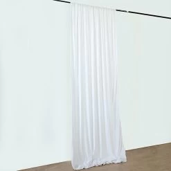 White 5x40 Feet Polyester Ceiling Draping Fabric Backdrop Curtain Panel