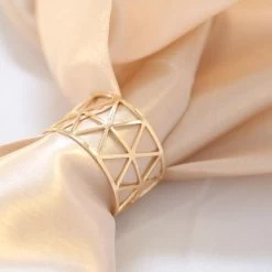 5 Metallic Geometric Napkin Rings