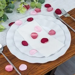 400 Matte Silk Rose Petals Round Artificial Flowers Table Confetti