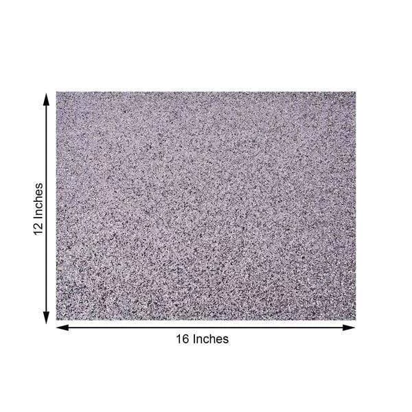 6 Pcs 16 In Rectangle Glitter Faux Leather Placemats - Image 3
