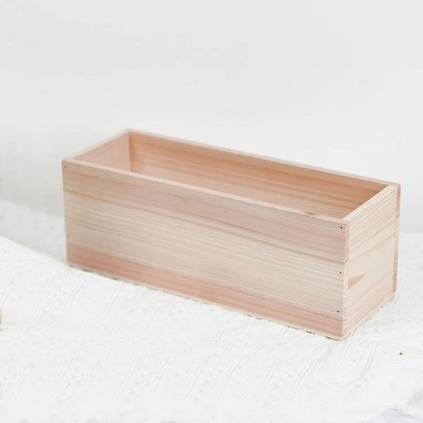 14" X 5" Wood Rustic Rectangular Planter Box Holders Centerpieces - Image 14