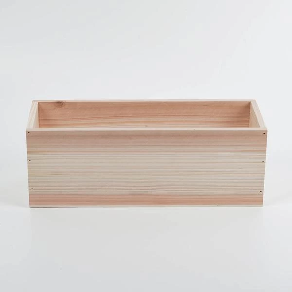 14" X 5" Wood Rustic Rectangular Planter Box Holders Centerpieces - Image 15