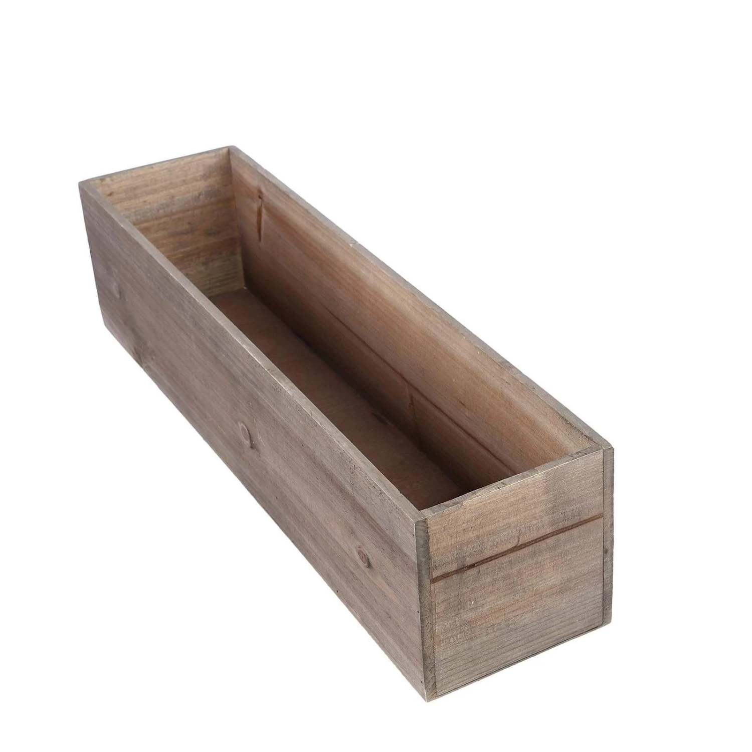 24" X 6" Wood Rustic Rectangular Planter Box Holders Centerpieces - Image 11
