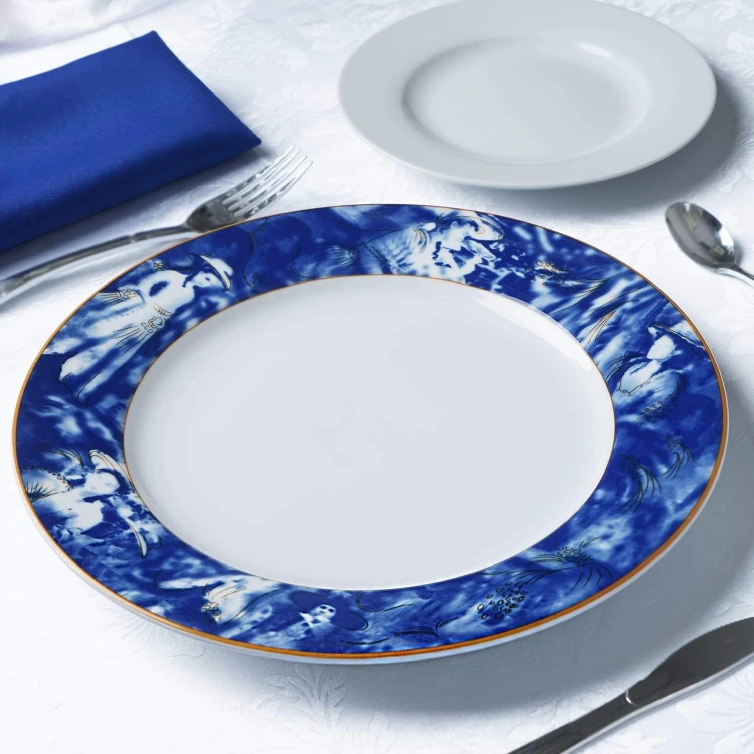 12 Pcs 11.5" Round Commercial Grade Porcelain Dinner Plates - Image 2