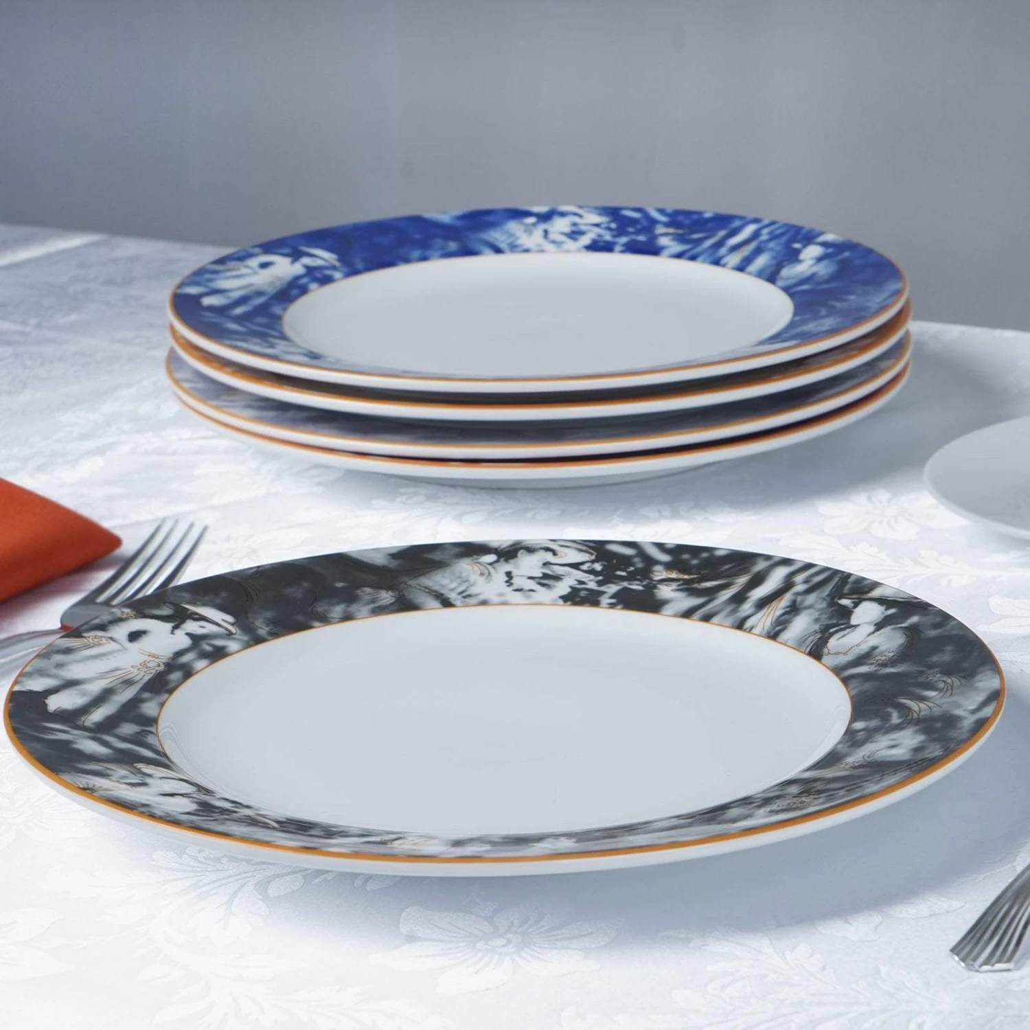 12 Pcs 11.5" Round Commercial Grade Porcelain Dinner Plates - Image 9