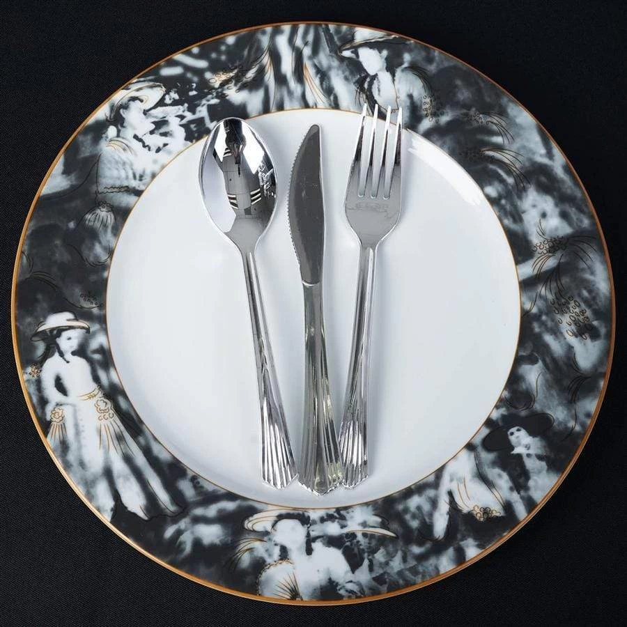 12 Pcs 11.5" Round Commercial Grade Porcelain Dinner Plates - Image 6