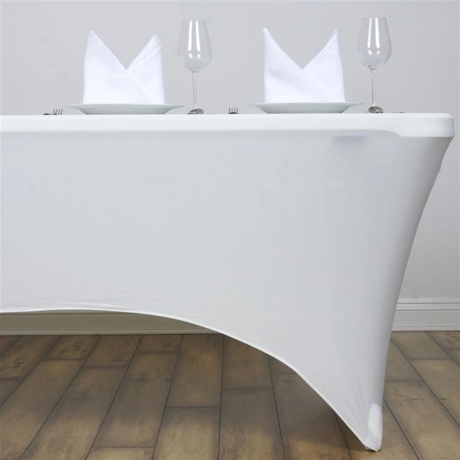4 Feet Rectangular Fitted Spandex Tablecloth - Image 6