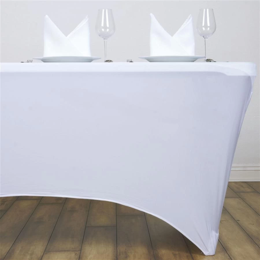 4 Feet Rectangular Fitted Spandex Tablecloth - Image 11