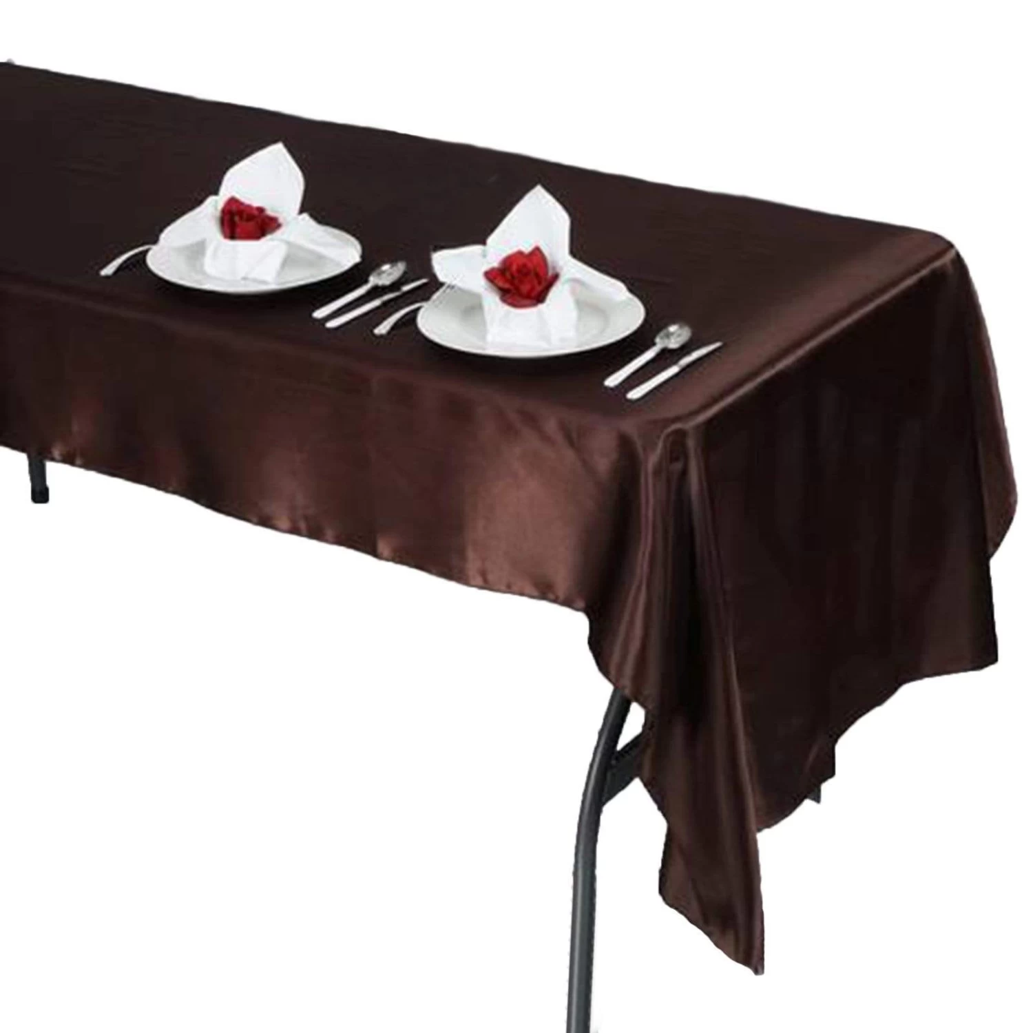50x120" Satin Rectangle Tablecloth - Image 3