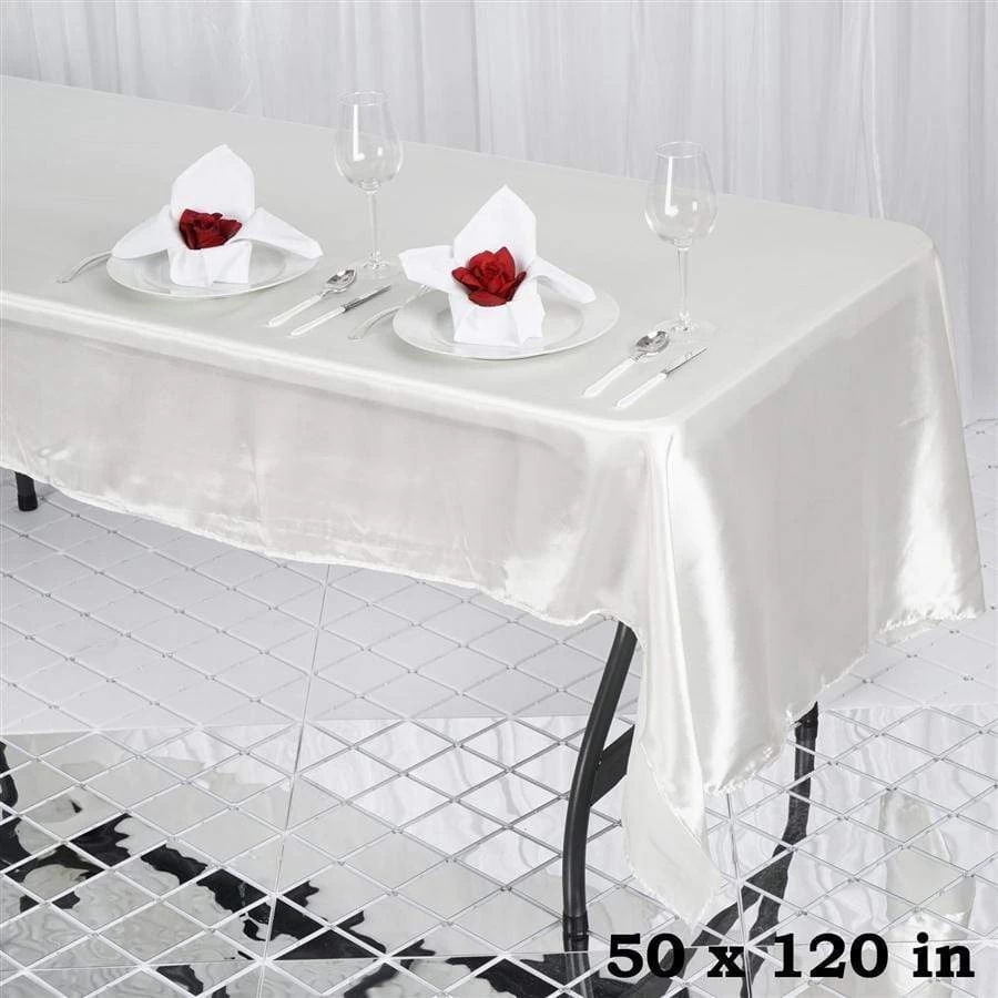 50x120" Satin Rectangle Tablecloth - Image 7