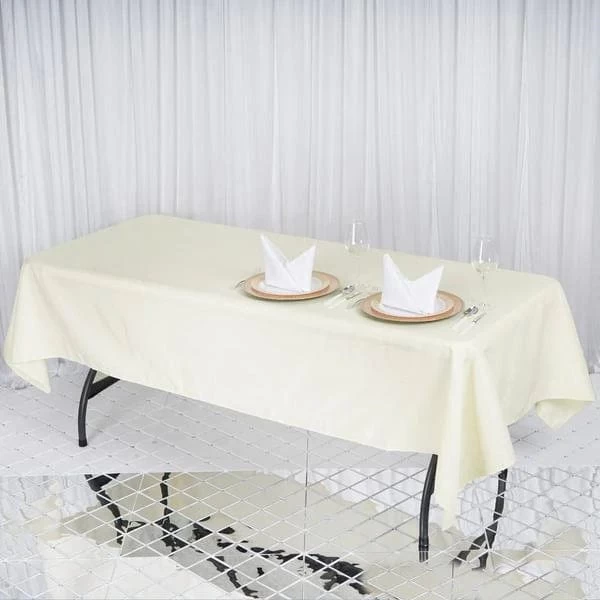 60 X 102 Inch Premium Polyester Rectangular Tablecloth - Image 11
