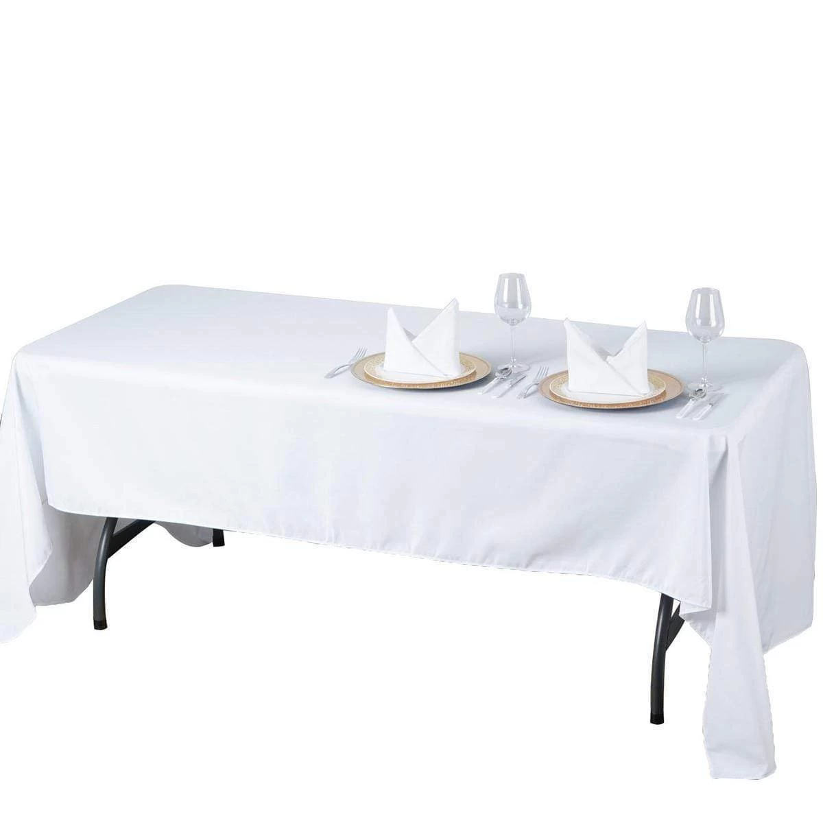60 X 126 Inch Premium Polyester Rectangular Tablecloth - Image 20