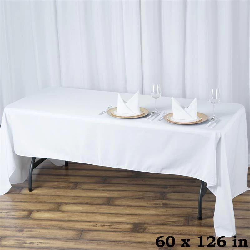 60 X 126 Inch Premium Polyester Rectangular Tablecloth - Image 16