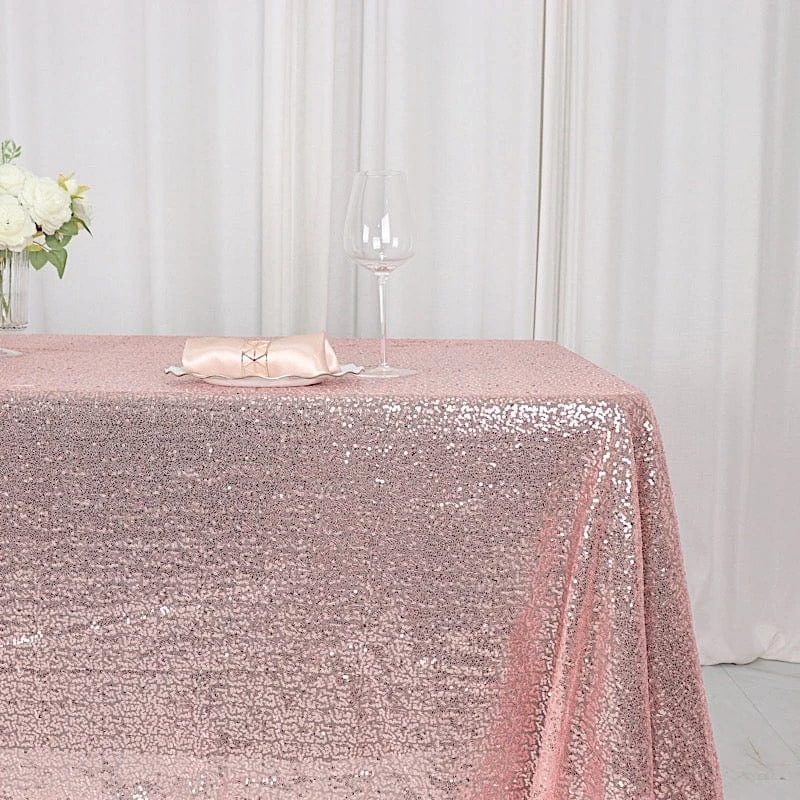 60" X 126" Sequin Rectangular Tablecloth - Image 4
