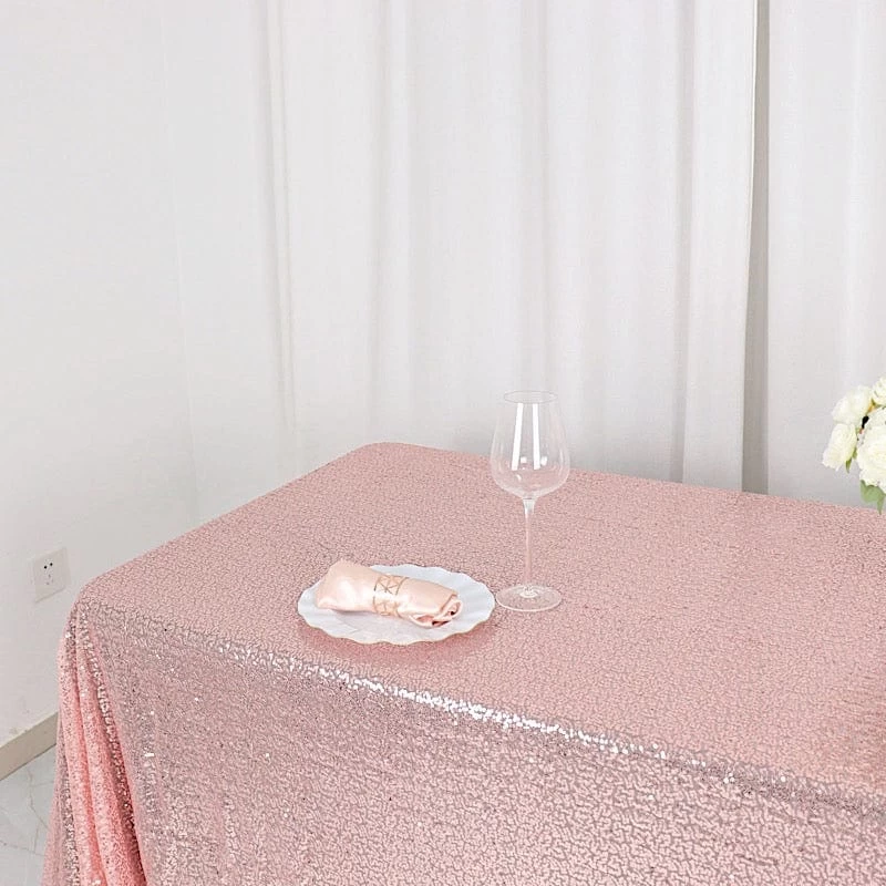 60" X 126" Sequin Rectangular Tablecloth - Image 3