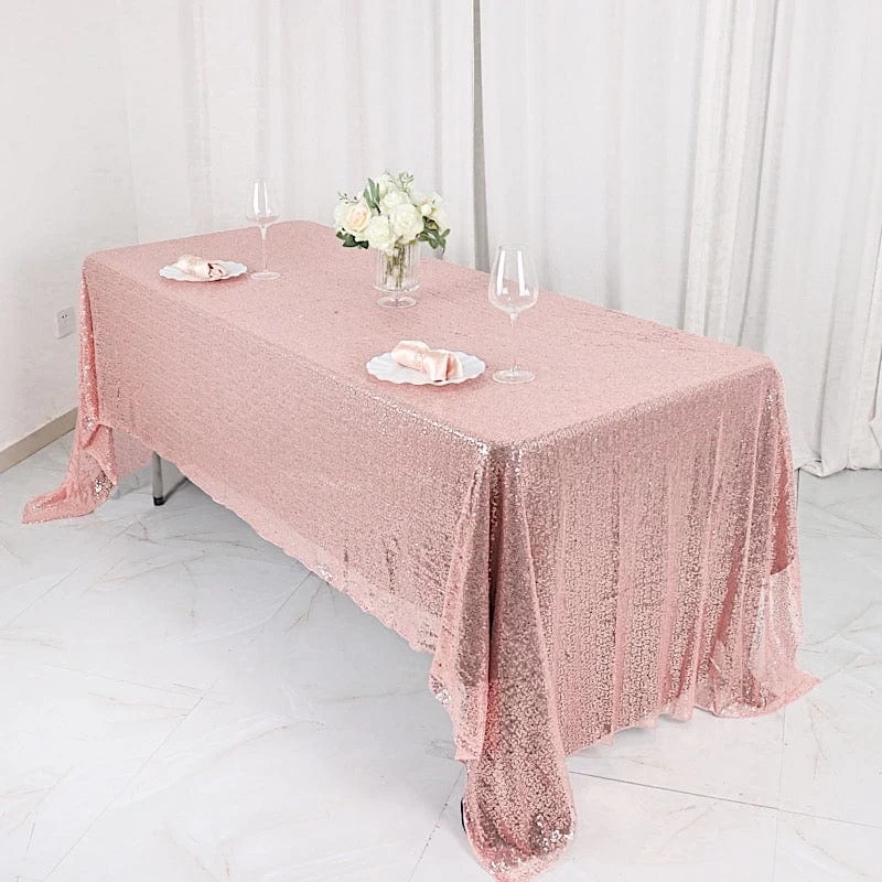60" X 126" Sequin Rectangular Tablecloth - Image 6