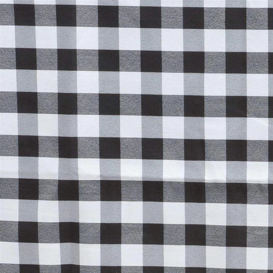 60x126" Gingham Checkered Polyester Rectangular Tablecloth - Image 2