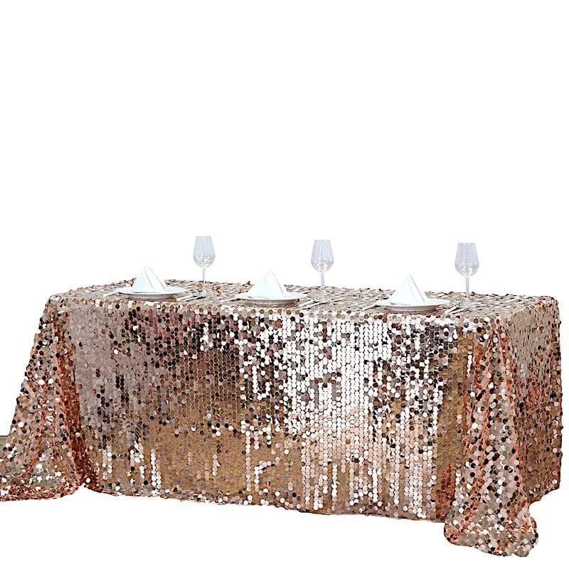 90" X 132" Big Payette Sequin Rectangular Tablecloth - Image 2