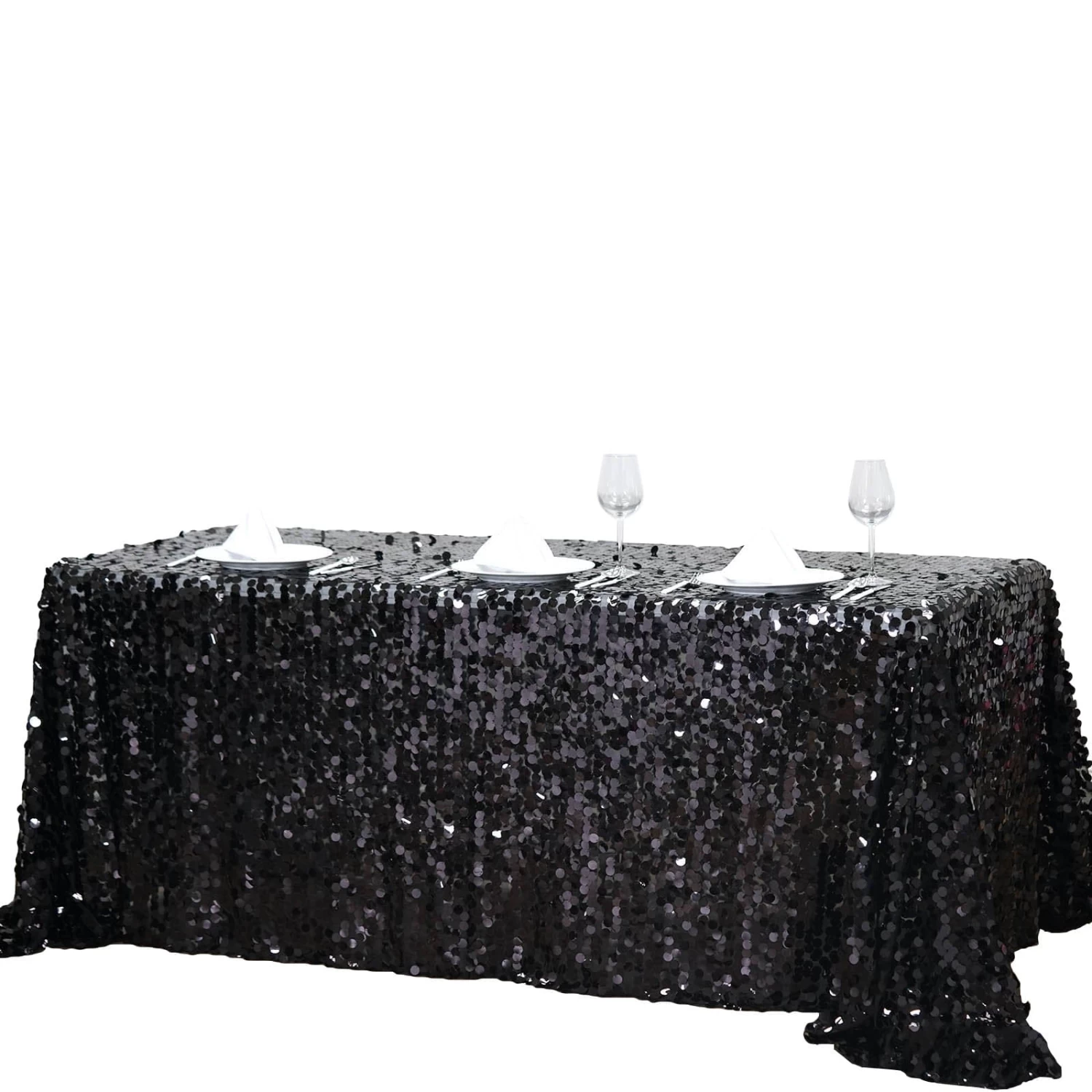 90" X 132" Big Payette Sequin Rectangular Tablecloth - Image 15