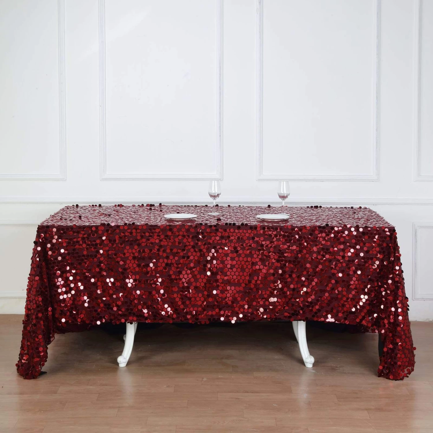 90" X 132" Big Payette Sequin Rectangular Tablecloth - Image 20