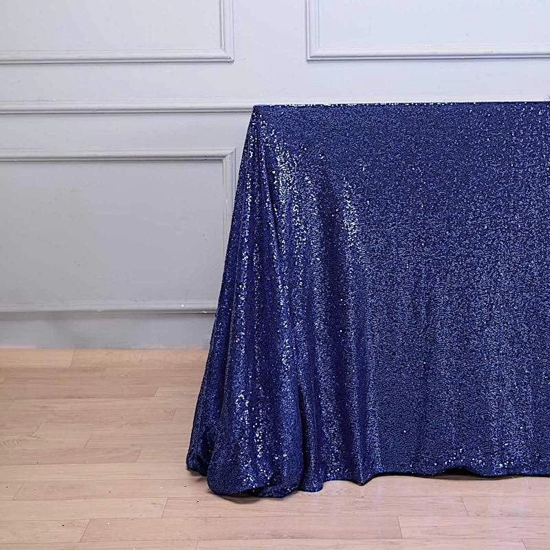 90" X 132" Sequin Rectangular Tablecloth - Image 6