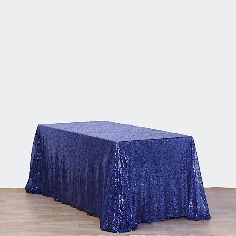 90" X 132" Sequin Rectangular Tablecloth - Image 9