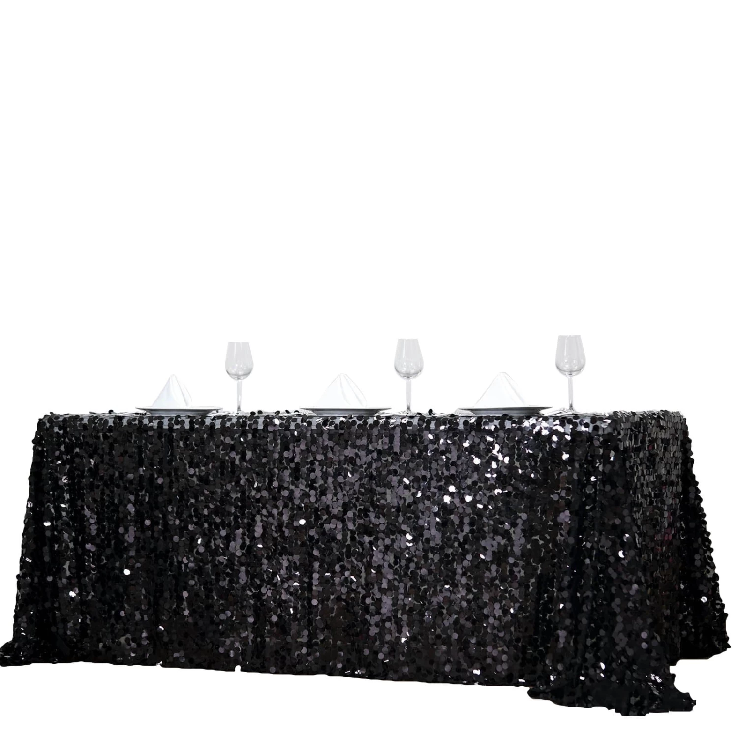 90" X 156" Big Payette Sequin Rectangular Tablecloth - Image 11