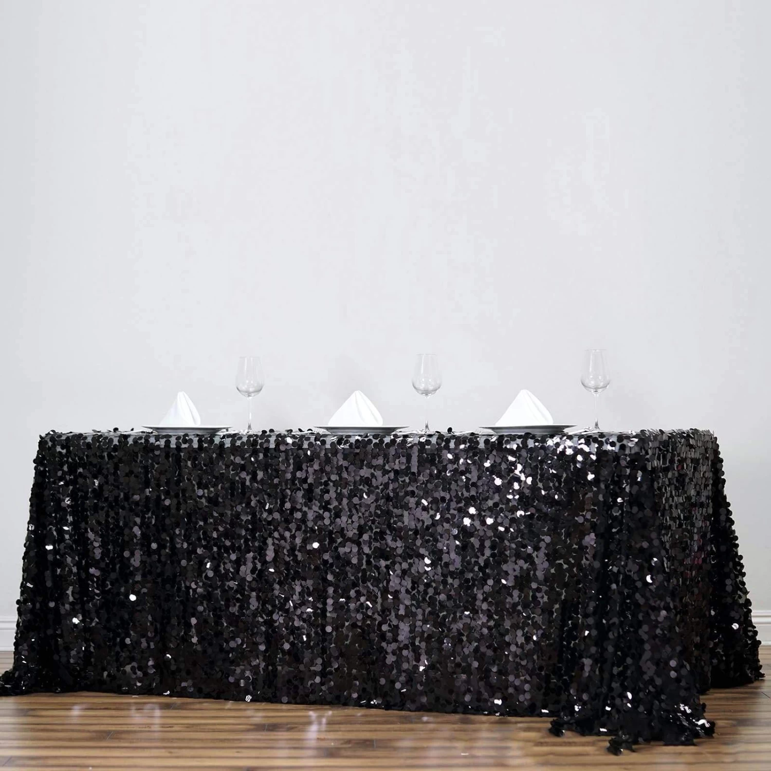 90" X 156" Big Payette Sequin Rectangular Tablecloth - Image 13