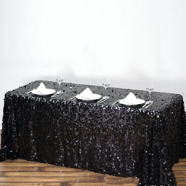 90" X 156" Big Payette Sequin Rectangular Tablecloth - Image 14