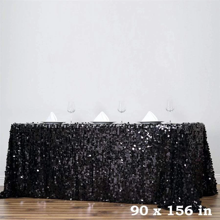 90" X 156" Big Payette Sequin Rectangular Tablecloth - Image 10