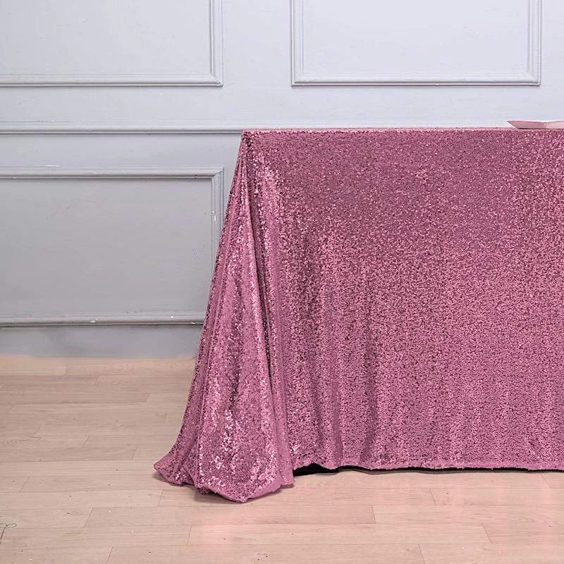 90" X 156" Sequin Rectangular Tablecloth - Image 2