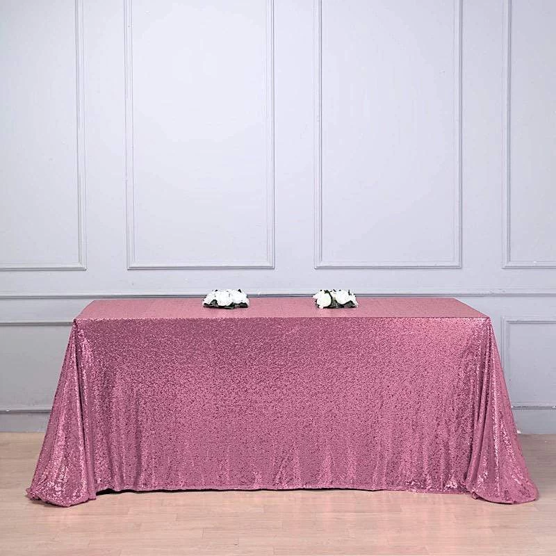 90" X 156" Sequin Rectangular Tablecloth - Image 6