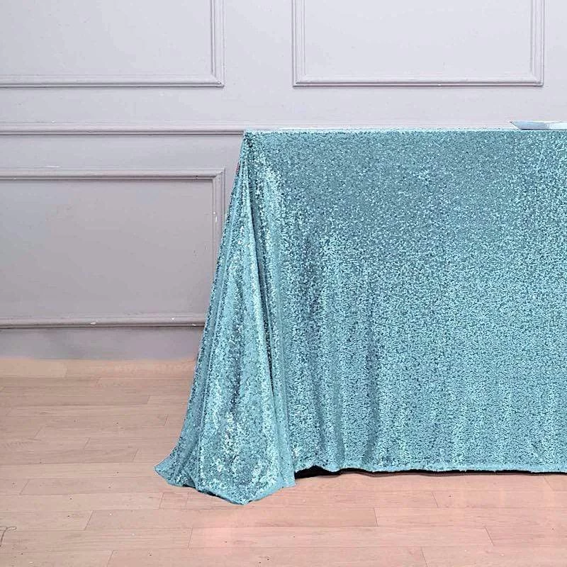 90" X 156" Sequin Rectangular Tablecloth - Image 14