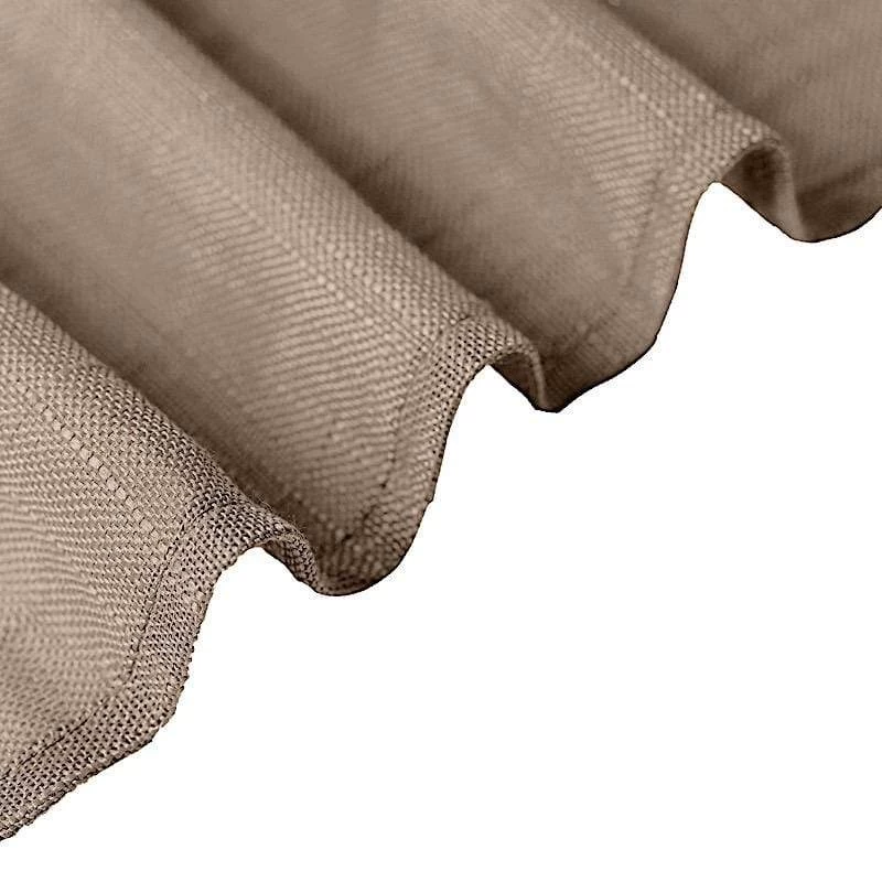 90x132 In Rectangular Premium Polyester Faux Burlap Tablecloth - Image 11