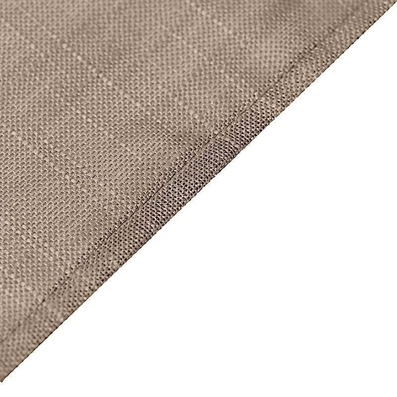 90x132 In Rectangular Premium Polyester Faux Burlap Tablecloth - Image 10