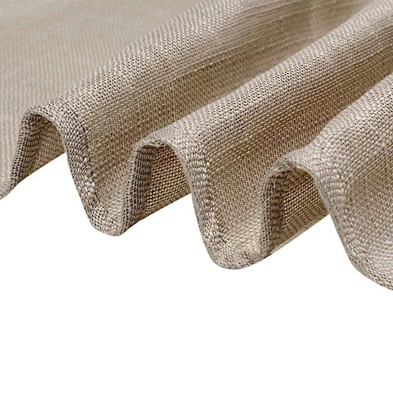 90x156 In Rectangular Premium Polyester Faux Burlap Tablecloth - Image 14