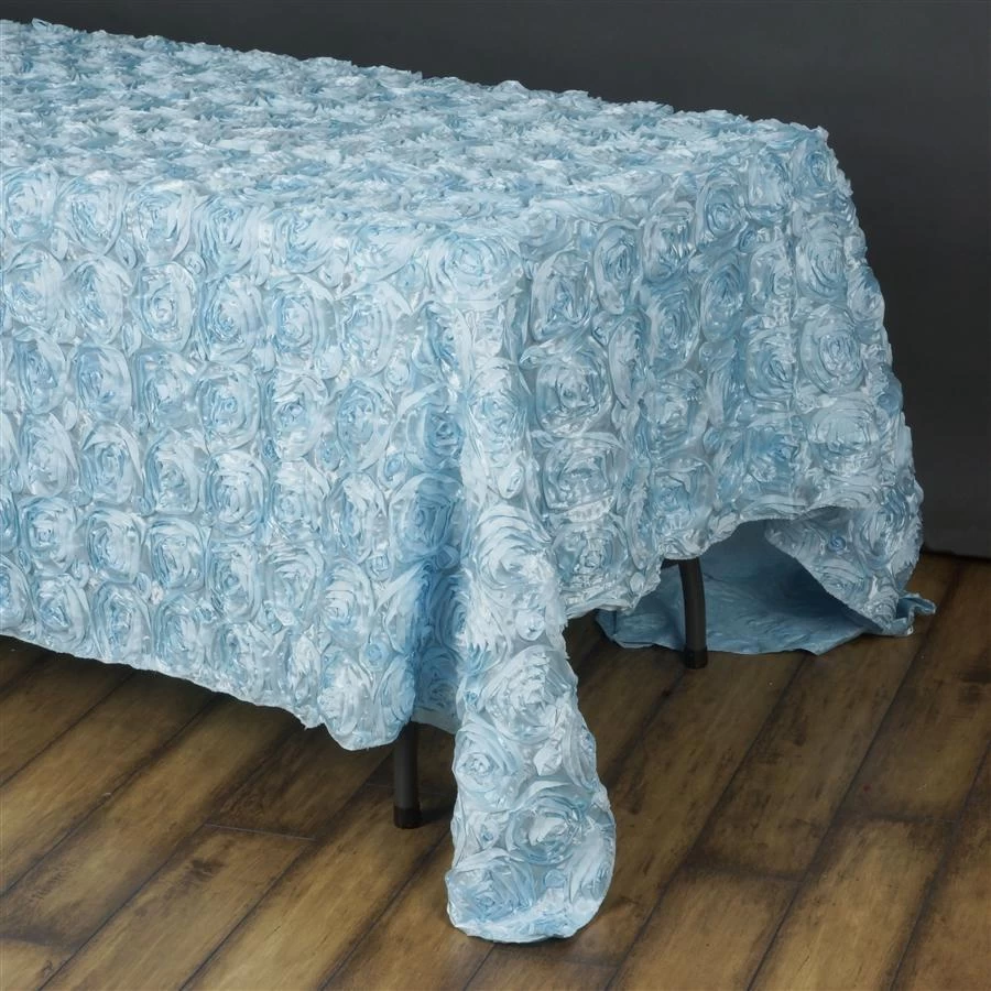 90x156" Raised Roses Rectangle Tablecloth - Image 8