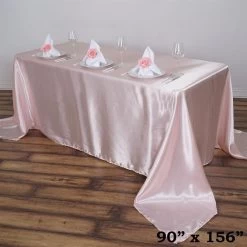 90x156" Satin Rectangle Tablecloth