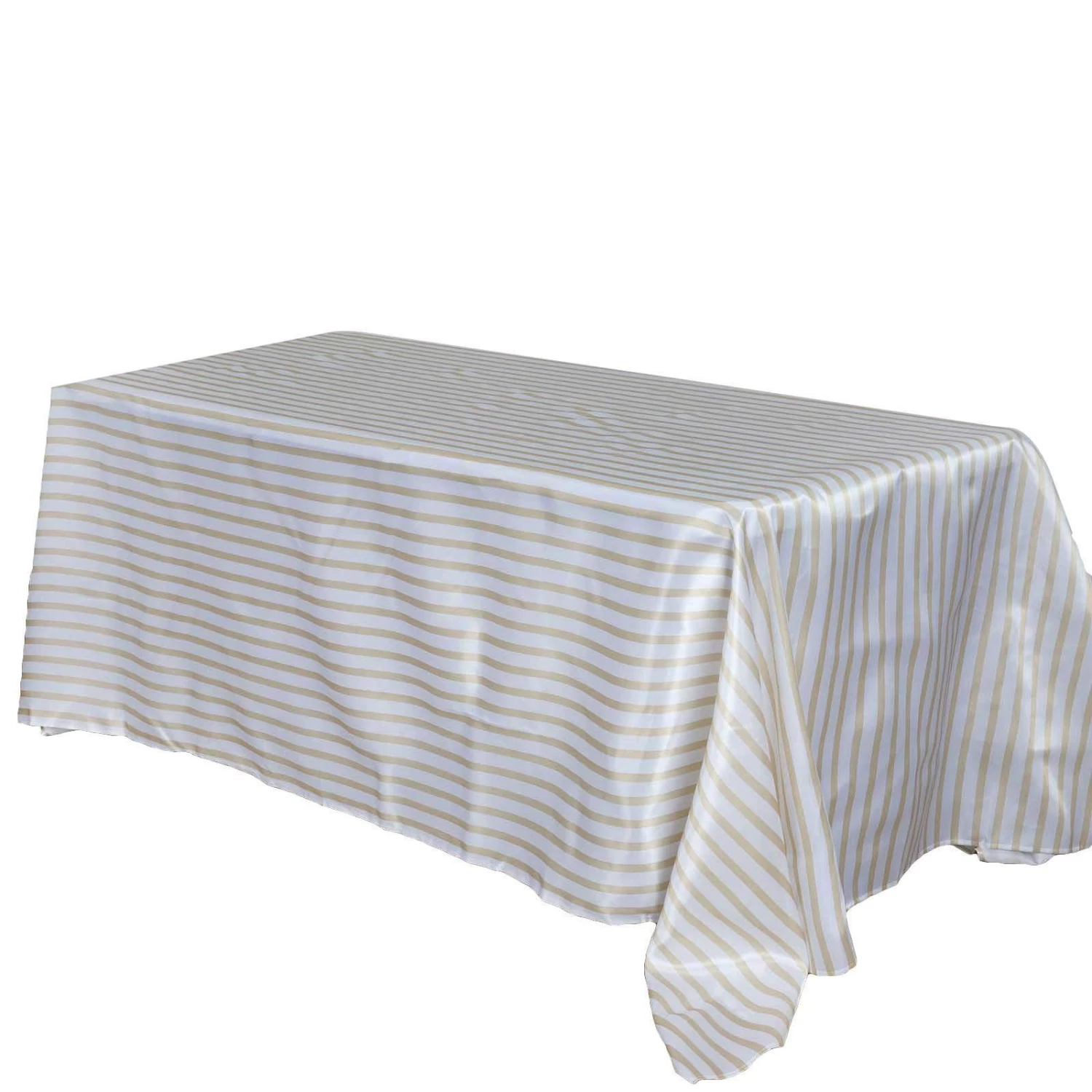 90x156" Satin Stripes Rectangle Tablecloth - Image 2