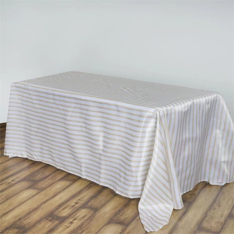 90x156" Satin Stripes Rectangle Tablecloth