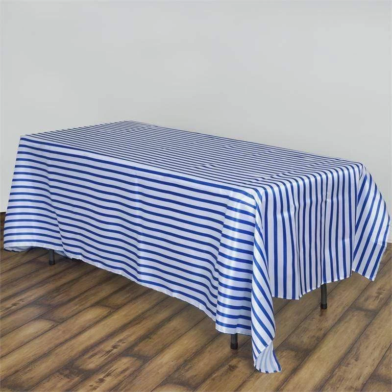 90x156" Satin Stripes Rectangle Tablecloth - Image 17