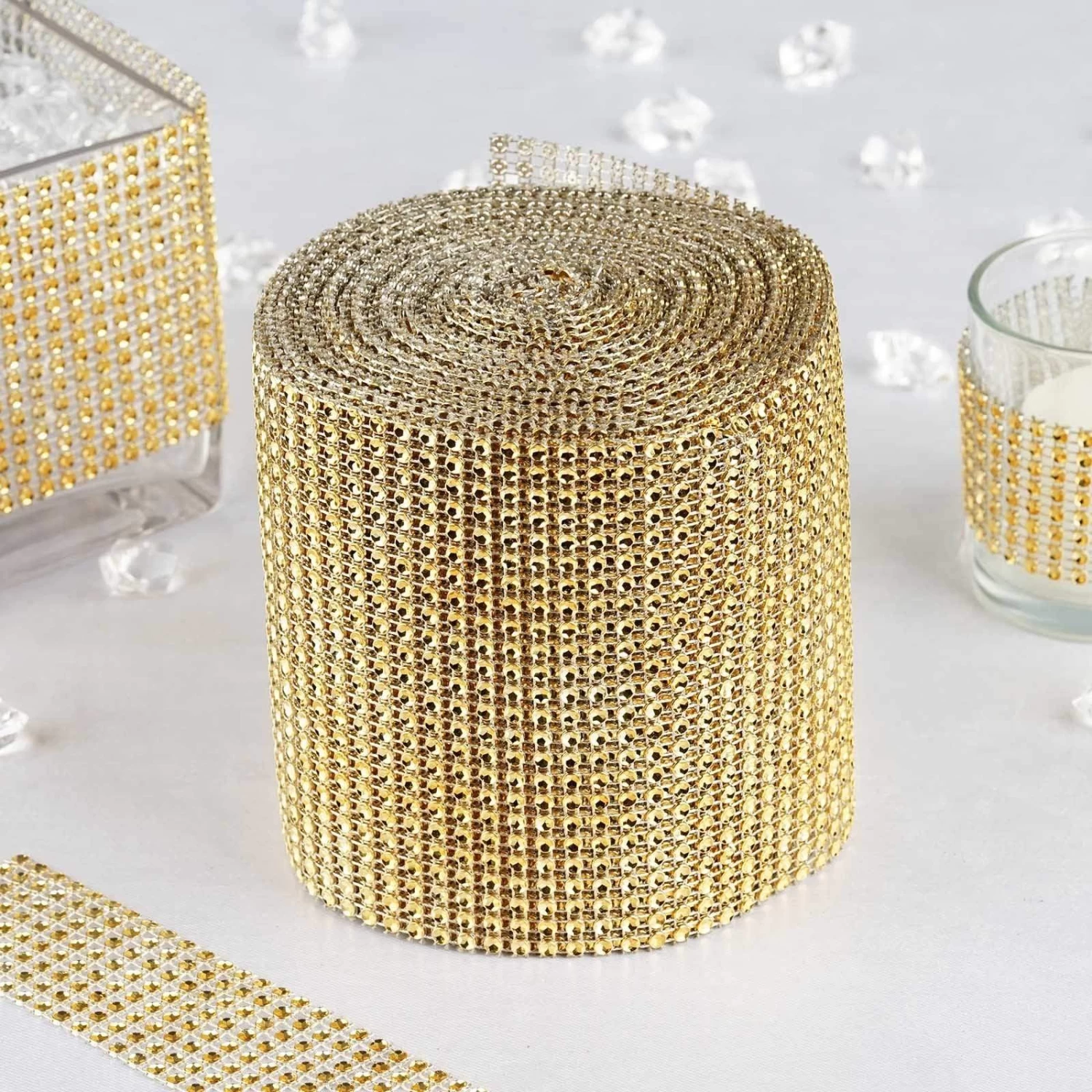 4.5" X 30 Feet Diamond Bling Roll Craft Ribbon - Image 15