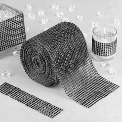 4.5" X 30 Feet Diamond Bling Roll Craft Ribbon