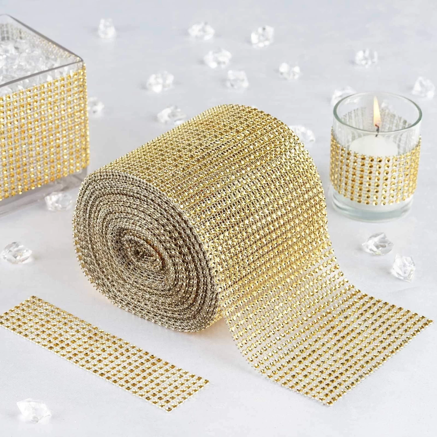 4.5" X 30 Feet Diamond Bling Roll Craft Ribbon - Image 13
